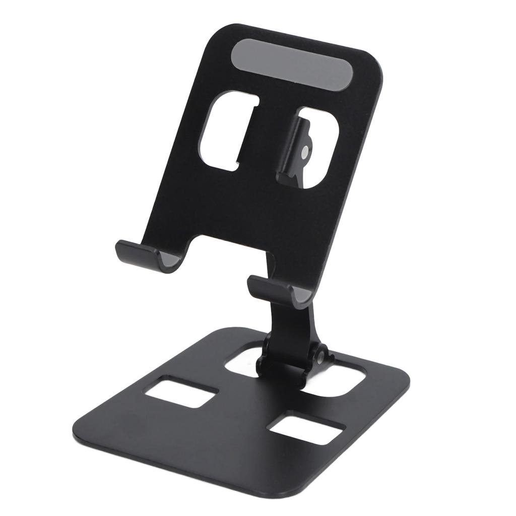 Desk Phone Stand Aluminum Alloy Adjustable Angle Antislip Silicone Phone Holder Stand for Tablet Phone Below 12.9in