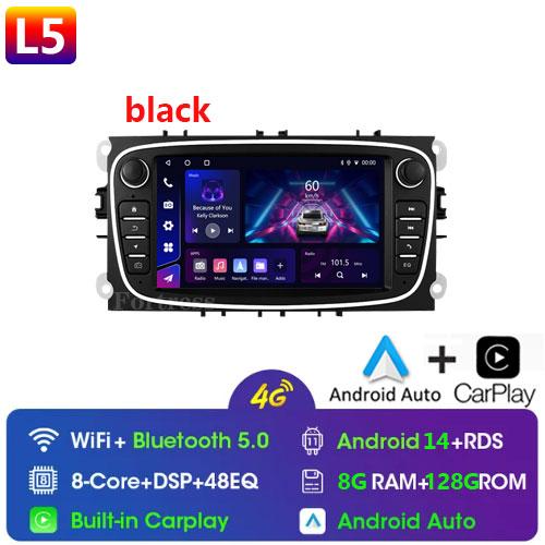 Android 14 для Ford Focus mk2 S-Max Mondeo Galaxy C-Max автомобильное радио Carplay GPS мультимедийный видеоплеер DSP AHD DVR 2din стерео