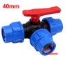 1Pcs Ball Valve 20/25/32/40/50mm 20mm-50mm Black+Blue