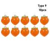 10pcs DIY Peach Flat Resin Charms Pendant 3D Fruit Pendants  Jewelry Making Accessories