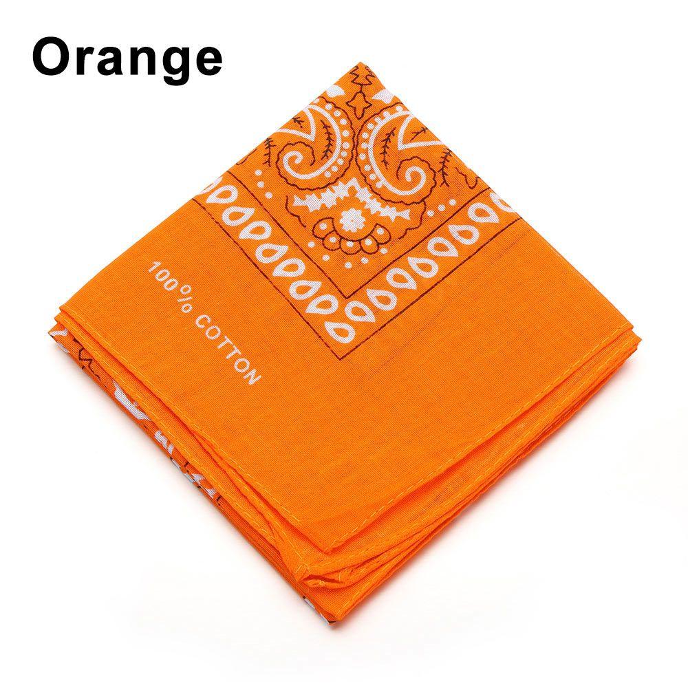 Головной убор Носовой платок 100% Хлопок Повязка для волос Пейсли Бандана Принтованные Квадратные Шарфы Напульсник
