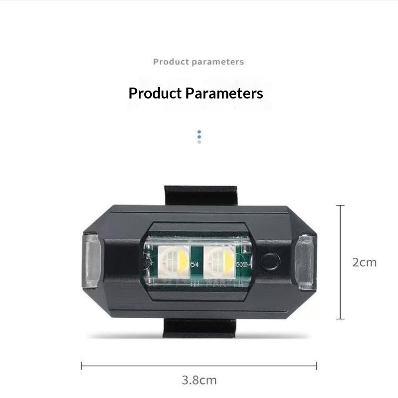 7 Color Motorcycle Warning Strobe Light Mini USB LED Anti-Collision Lamp Fit Drone Bicycle Night Activity