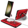 MagSafe Case For Samsung Galaxy S24 S23 S22 S21 S25 Ultra Plus Note 20 FE Camera Slide Protector Ring 360 Rotate Kickstand Cover