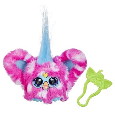 Furby Fur Bullets Dirty Mini Friend Более 45 звуков, только язык Furby, электрическая мягкая игрушка, для детей от 6 лет, розовая, в горошек G0403 Подлинный продукт