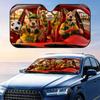 AUS Kangaroo 2026 Soccer Sun Visor Car Windshield Sunshade UV Protection Reflective Foldable Heat Insulation Cover