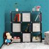 3-Tier 9-Cube Storage Rack Steel Staircase Organizer DIY Storage Shelf  Closet Organizer
