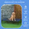 Foldable Outdoor Dog Bed Elevated Stand 122 Cm X 92 Cm X 23 Cm Blue And Black