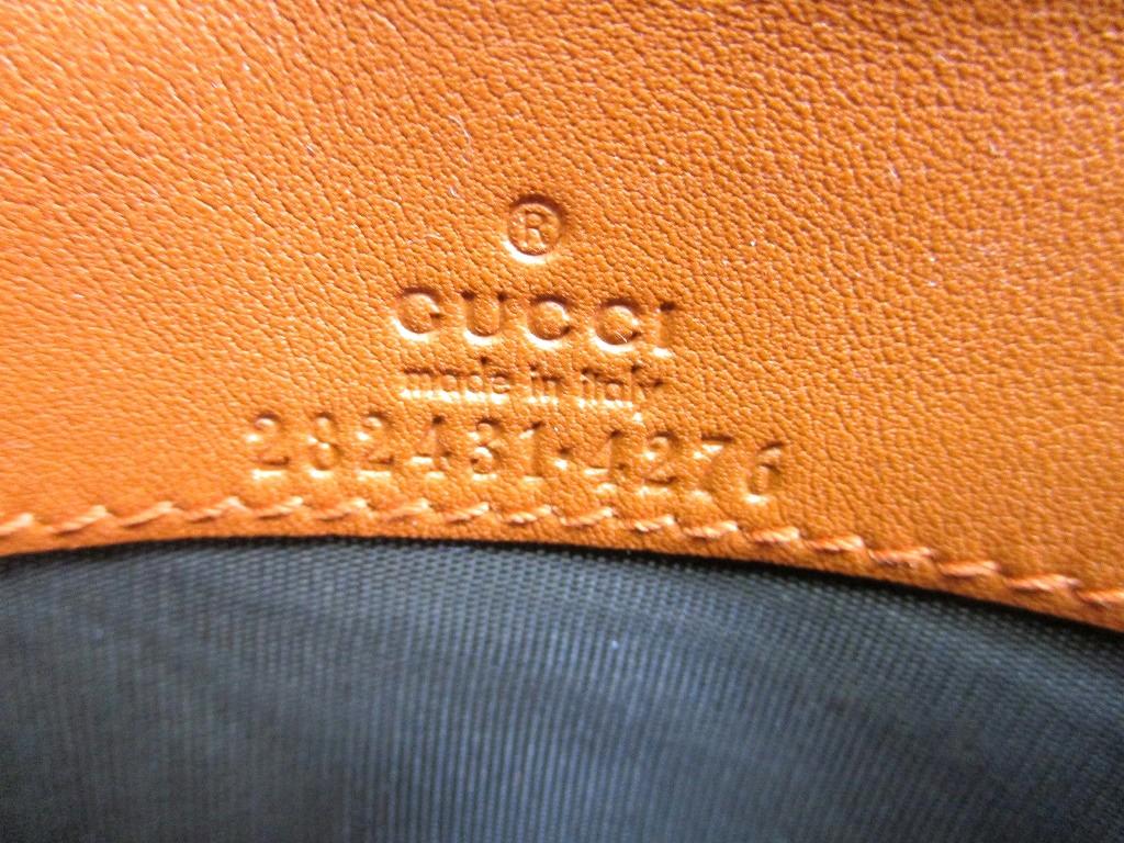 Authentic GUCCI Interlocking G Red Brown Leather Bifold Long Flap Wallet #a661 Open box