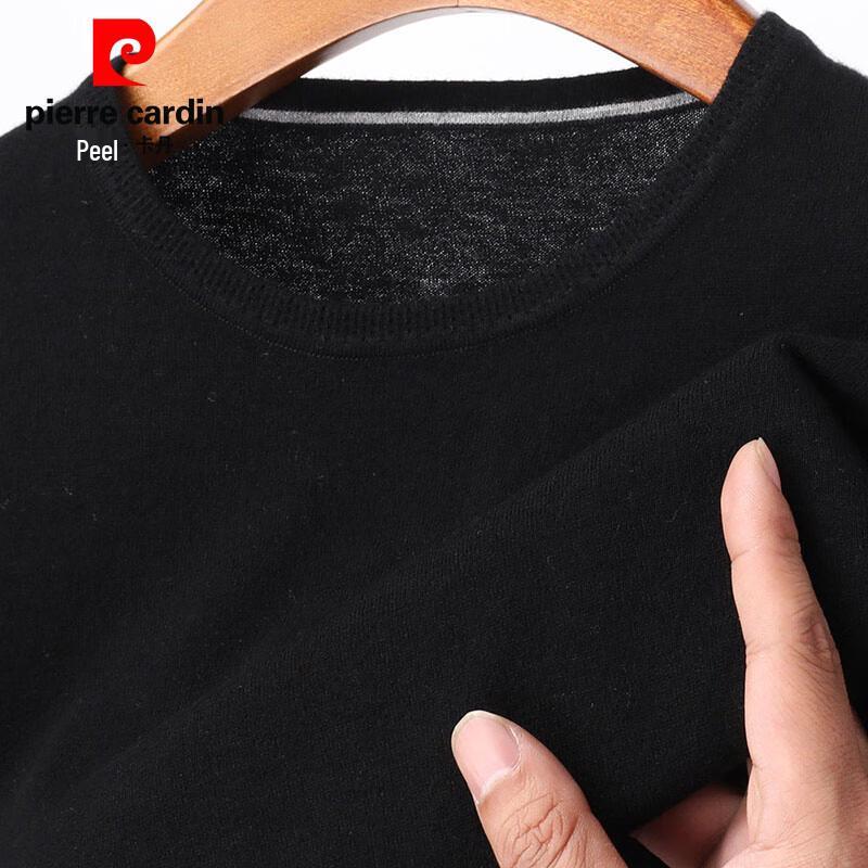 Мужской свитер Pierre Cardin из 100% чистой шерсти, с коротким рукавом и круглым вырезом