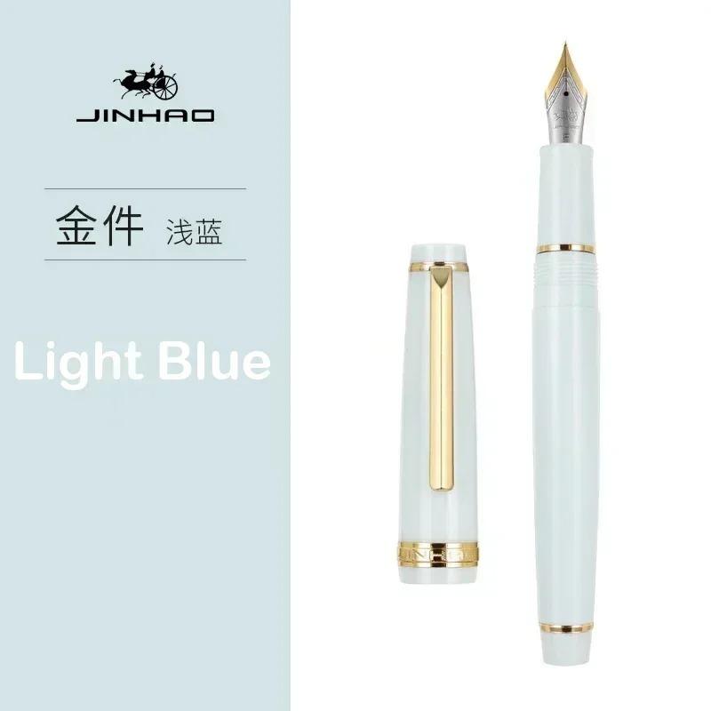 Новая перьевая ручка Jinhao 82 серии, акрил, перо F 0,5 мм, школьные и офисные принадлежности, бизнес-письмо, чернильные ручки, серебристый клип, синий, желтый