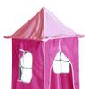 Bunk Bed with Slide and Curtains Pink 90x200 cm