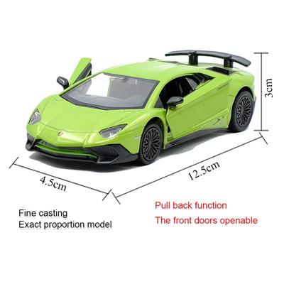 1:36 Lamborghini Aventador LP750-4 Высокодетализированная литая модель автомобиля Металлический сплав Модель автомобиля Детские игрушки Коллекция Подарки
