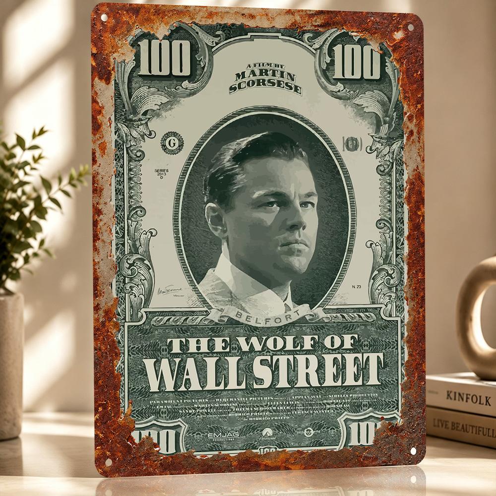 The Wolf of Wall Street Metal Poster Perfect Gift for Fans Lovers Personalized Wall Art Metal Sign for Modern Home Decoration