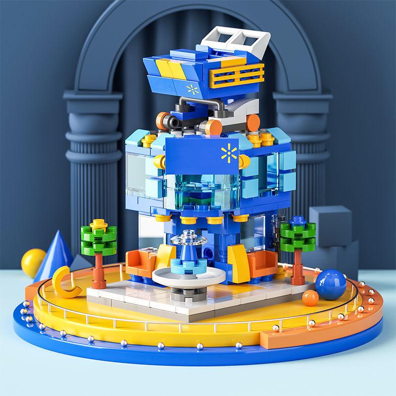 DIY Архитектурный магазин, вид на улицу, еда, дом, строительные блоки, комплект, кирпичи для девочек, классическая модель фильма, детские игрушки для детей