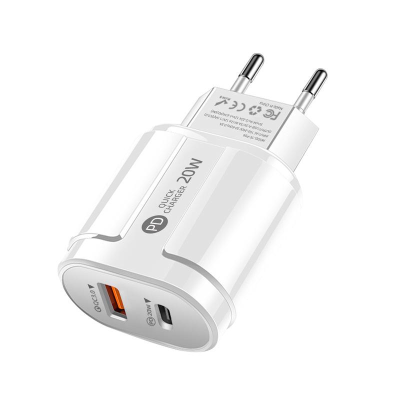 Трансграничное Быстрое Зарядное Устройство с Двумя Портами PD20W для Huawei Super Fast Charge и Устройств Apple.