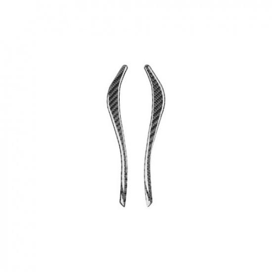 2Pcs Carbon Fiber Steering Wheel Accent Cover Trim For Nissan Rogue/X-Trail
