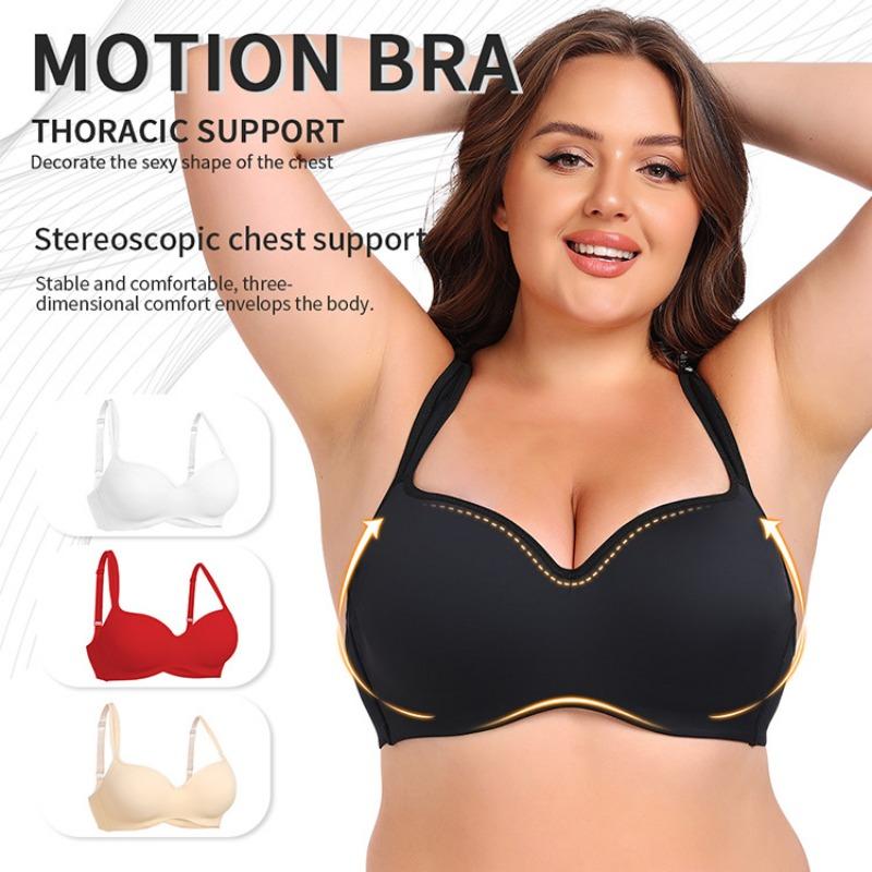 Plus Size Anti-sagging Underwire Push-up Sports Bra for Fat Girls