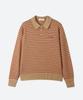 MOONSUN 02 M.C Unisex, Stripe Wool Collar Knit / Beige