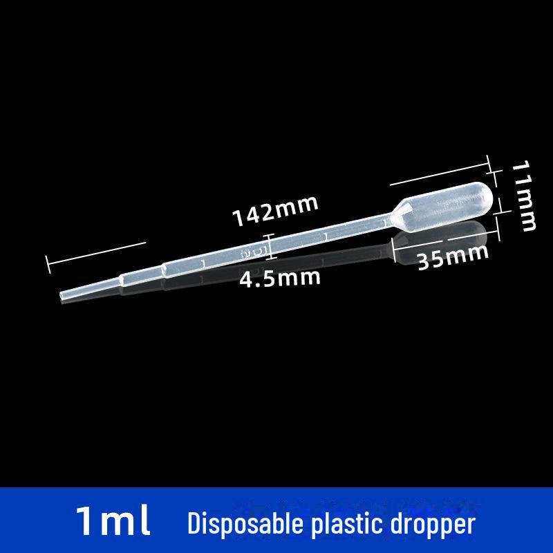 100-pack Disposable Plastic Graduated Pipettes: 3ml, 2ml, 1ml, 5ml.