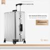 Aluminum-Magnesium Vintage Luggage with Universal Wheels - 20" Carry-On & 24" High-End Case for Women