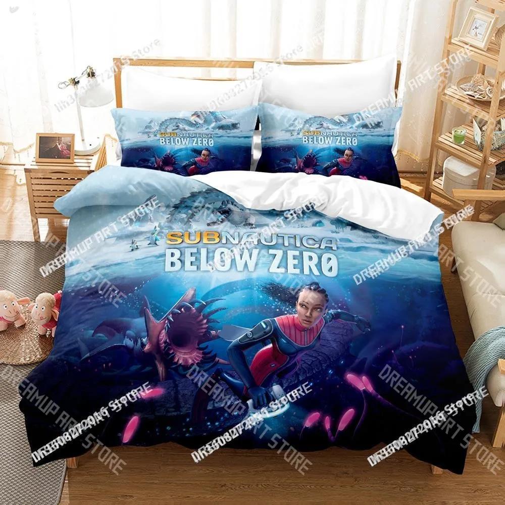 Subnautica Below Zero Bedding Set Single Twin Full Queen King Size Bed Set Adult Kid Bedroom Duvetcover Sets Anime Bed Shee