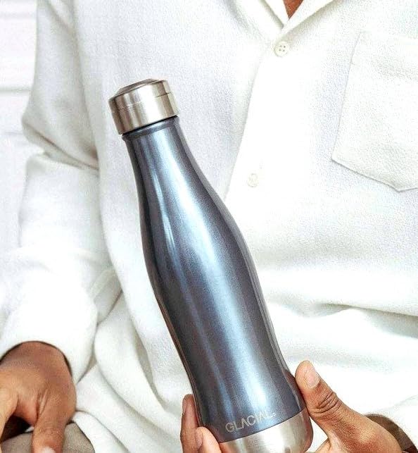 Вода GLACIAL совместима с теплом, холодом, вакуумом, из нержавеющей стали, прямая карбонизация, Швеция, синяя металлическая бутылка, карбонизация, удержание, изоляция,