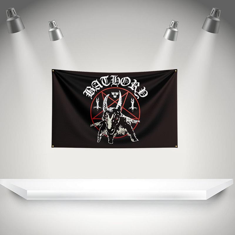 Bbathorys Flag Rock Music Band Banner 3x5ft With Brass Grommets Hd Printing Tapestry Exhibition Music Band Fans Garage Decor