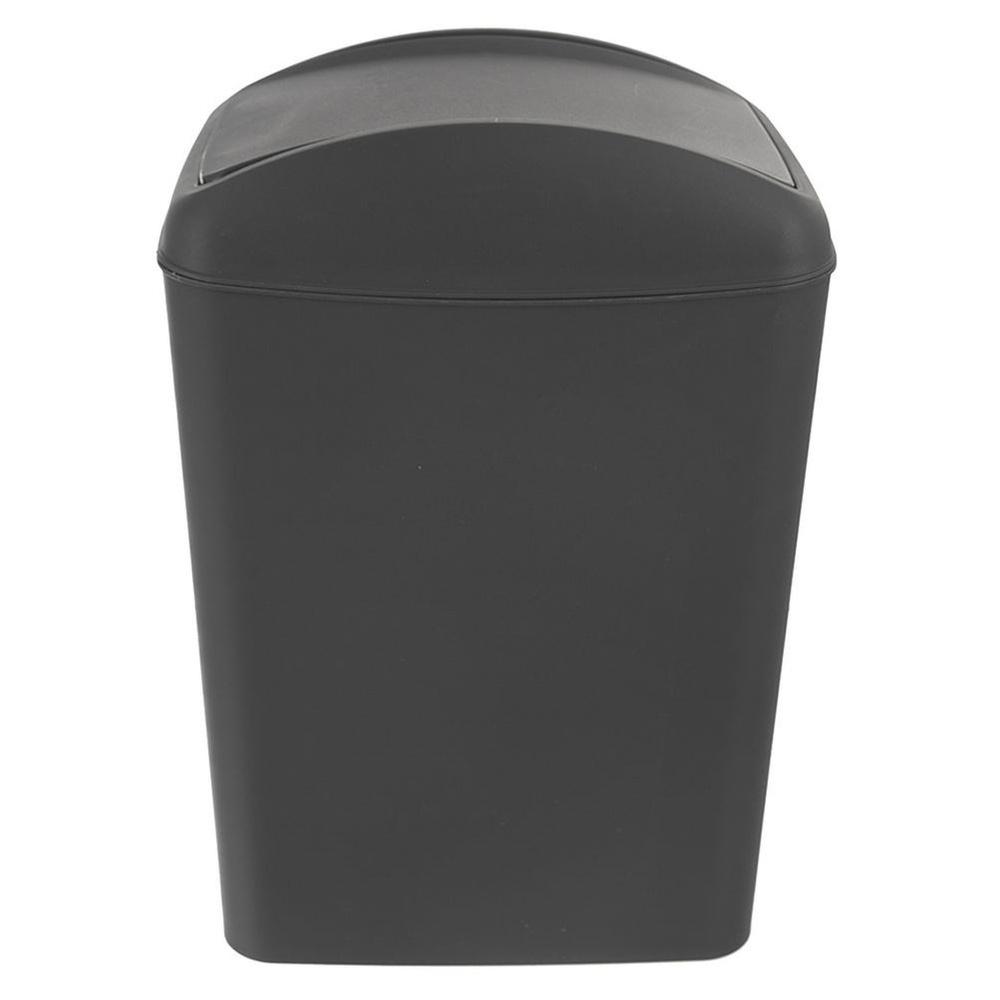 Dark Gray Swing Lid Waste Bin 10L