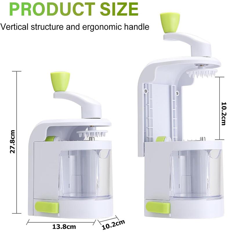 LMETJMA 4 In 1 Spiralizer Vegetable Slicer Rotating Blades Veggie Spiralizer Cutter Zucchini Spiral Noodle Maker JT321