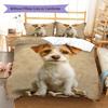 Dog&Bone Pattern Bedding Quilt Set Quilt Cover Pillowcase Home Decoration Birthday Gift (1 * duvet cover + 2 * pillowcase, without core)