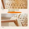 Bamboo Woven Plant Stand - Outdoor Decorative Flower Basket with Rattan Accents for Balcony & Garden, Flower Rack, Floor Fence