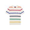 Polo FW25 Серия US Open Узор «Пони» Вязаный свитер из полосатого хлопка Женский свитер 211A89197-001