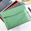 Leather Leather File Folder Large Capacity Briefcase Stationery Dustproof Document Bag  Women Men