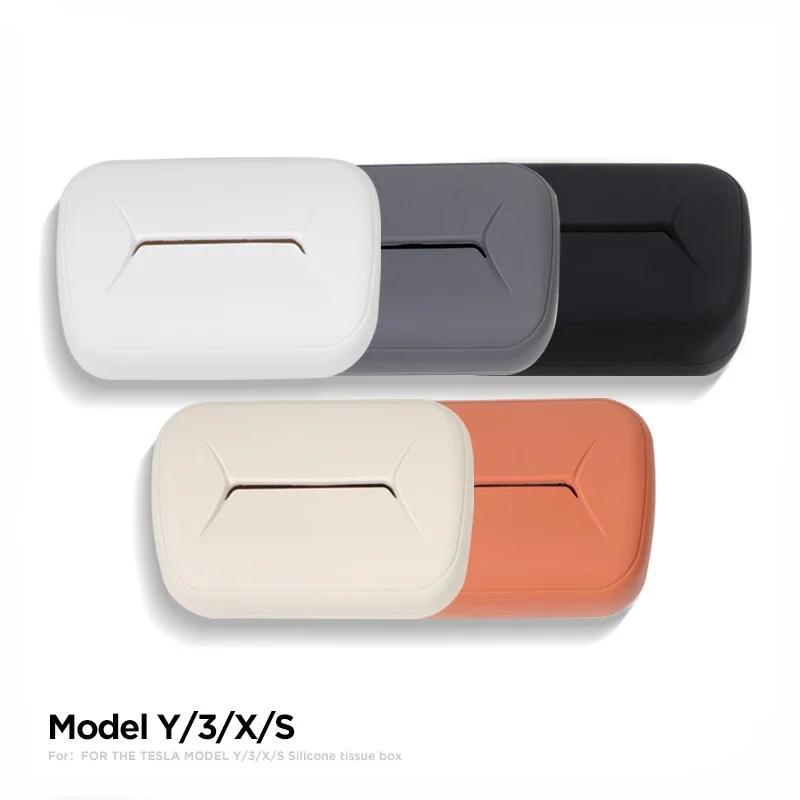 Car Tissue Box for Tesla Model 3/Y/S/X/3+ Model Y Launch 2025 Armrest Tissue Box Hidden Pendant Backrest Paper Bag Accessories