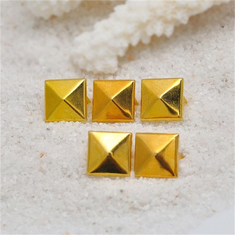 Заклепки Одежда Обувь Сумки Аксессуары Панк Пирамида Квадратные Шпильки DIY Металлические Шипы