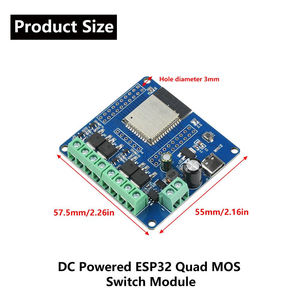 ESP11-11E MOS Switch Relay Module 1-81V Input Development Board Power Supply Accessories