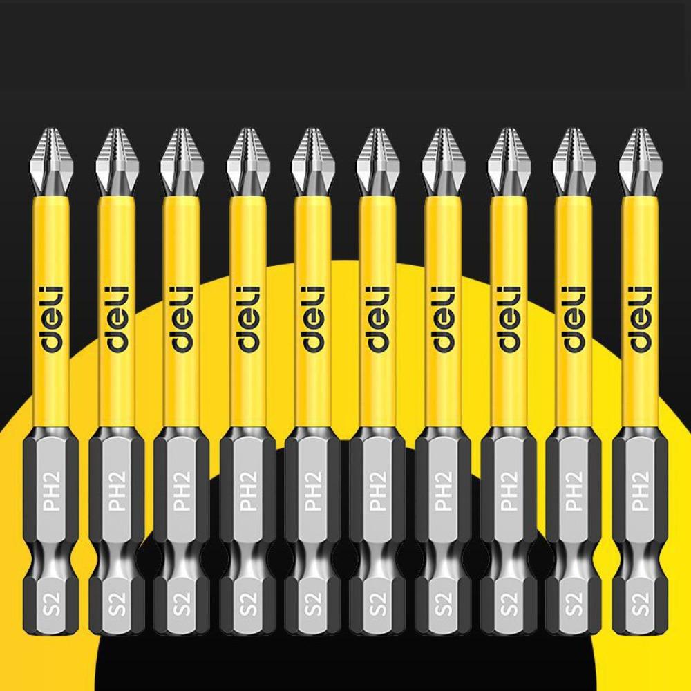 10/6pcs High Hardness Cross Screwdriver Bit Non-slip PH2 Screwdriver Set Impact Drill Bit