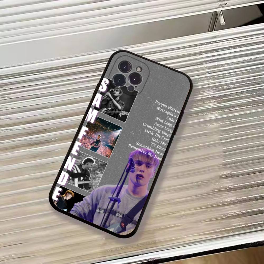 Чехол для телефона Singer S-Sam Fender для iPhone 17,16,15,14,13,12,11 Plus,Pro Max,XS,Мягкий Черный Чехол