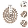 Calendar Wooden Discs Collector's Art Ornament Rotatable Rotating for Bookshelf