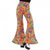 Womens/Ladies Rainbow Peace Costume Flared Trousers