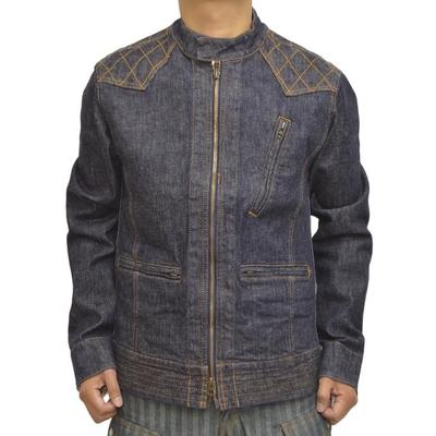 Kojima Jeans 13 унций Деним Стрейч Однобортная Куртка Райдера Американский Байкер RNB-5047, Повседневная, Мотоциклетная, Стиль, Мужская (XL)