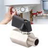 2PCS Silver Brass Gas Valve Brass Fuel Gas Valve Durable Pipe Shut Off Valve  Line Adjustment