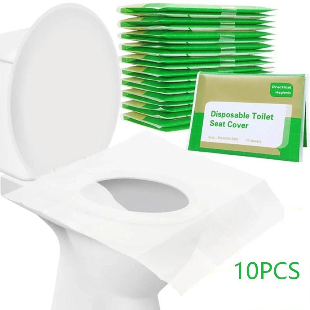 10pcs Water-soluble Toilet Seat Cover Paper Closestool Mat Gifts Disposable Toilet Mat