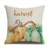 Thanksgiving Linen Pillowcase Autumn Pumpkin Print Pillow Cushion Cover