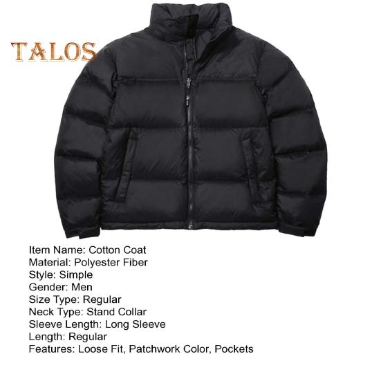 Мужское хлопковое пальто с воротником-стойкой, длинным рукавом, в стиле пэчворк, цветная куртка с карманами, свободный крой, застежка-молния, ветрозащитная стеганая верхняя одежда