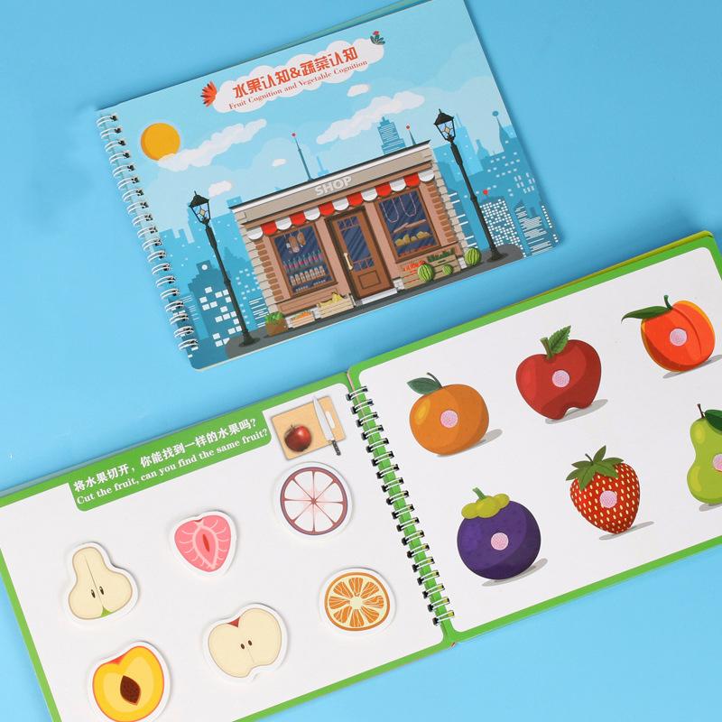 Детская тихая занятая книга Монтессори, детская развивающая игрушка, пастбище, сортировка животных, матчевая игра, детская наклейка, игрушка для детской книги