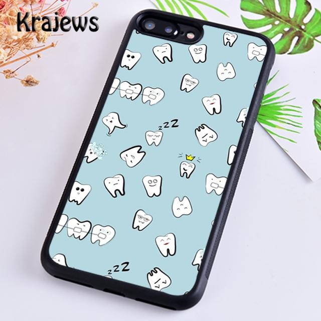 Krajews Милый Стоматолог Зубы Мягкий Чехол для Телефона Для IPhone 18 17 Air 16 15 14 plus 11 12 13 pro max Plus coque Fundas