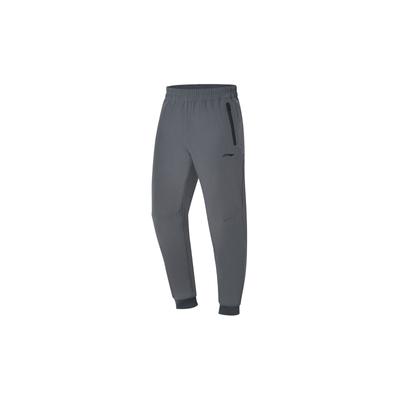 Мужские спортивные брюки Li Ning Training Series, однотонные, дышащие, отводящие пот, зауженные трикотажные брюки, темно-черные, AYKS535-2