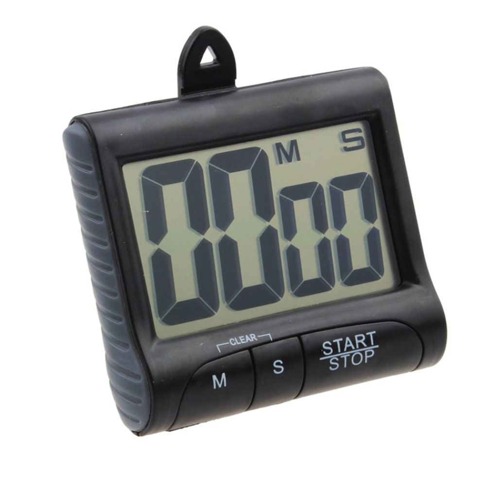 Black Electronic White Fashion Reminder Fridge Clock Digital Magnet Kitchen LCD Timer Alarm