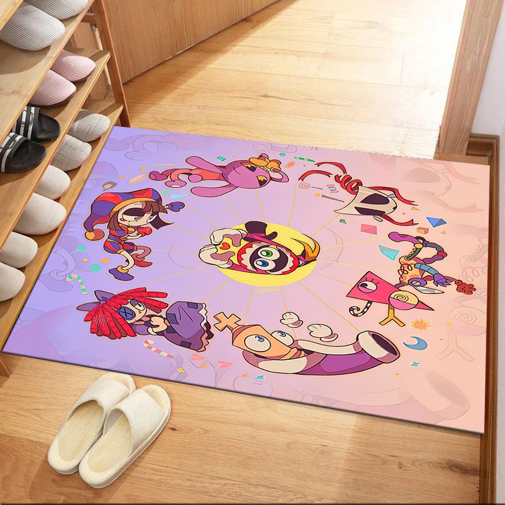 Digital Circus Carpet Perfect for Game Room Kitchen Dining Room Playrooms Antislip Carpet Anime Office Decor Spiritual Gift